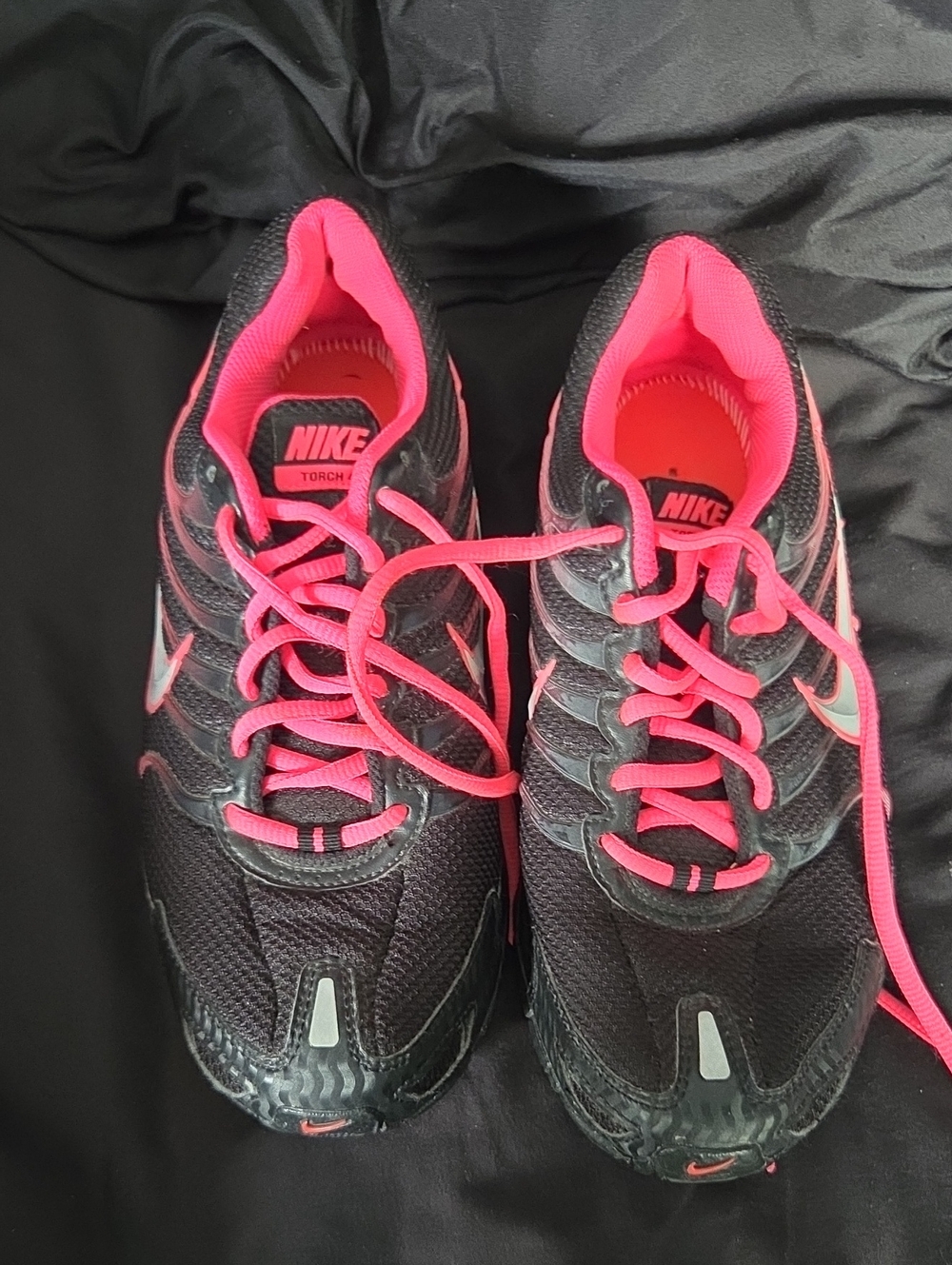 Nike Women’s Black and Hot Pink Athletic Running Shoes